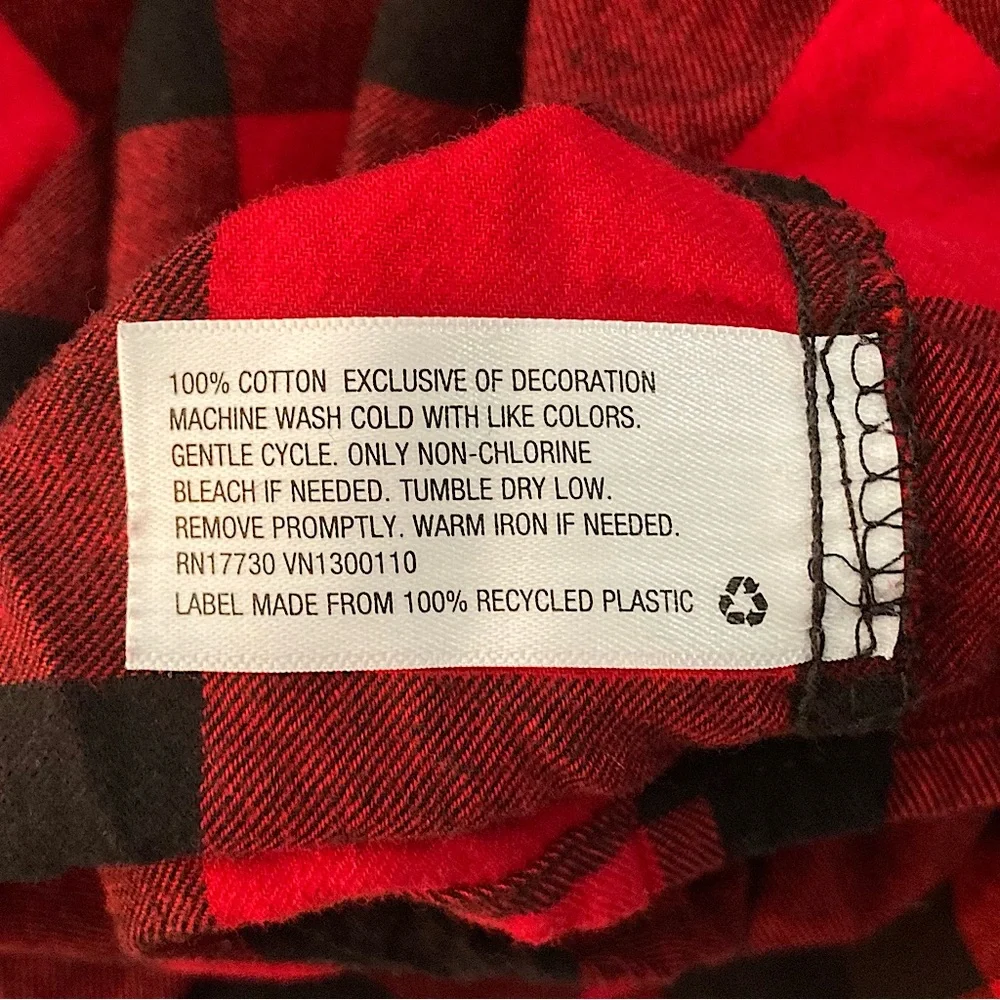 Wondershop by Target Red Gingham Plaid Button Down Nightgown Medium - Picture 8 of 11